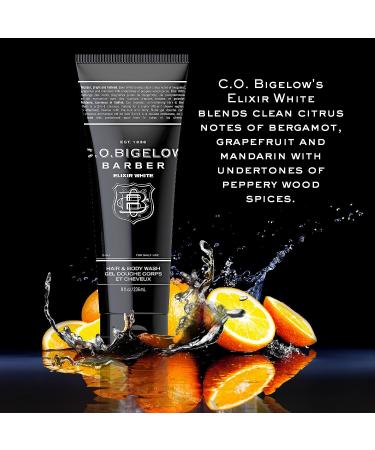 C.O. Bigelow Men's Hair and Body Wash Elixir White No. 1607 - 8 fl oz | Citrus & Bergamot Moisturizing Shampoo & Cleanser - Buy Online on GoSupps.com