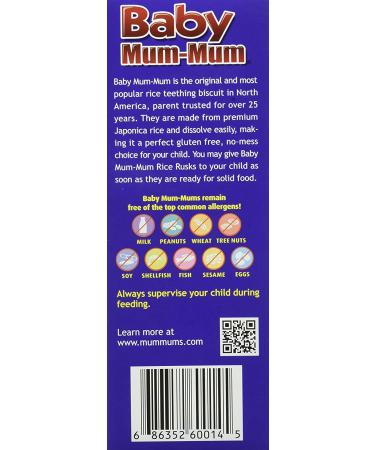 Hot Kid Baby Mum-Mum Organic Rice Rusk - Blueberry & Goji, 24 Pack (17.6 oz) - Healthy Snack for Babies - Buy Online on GoSupps.com