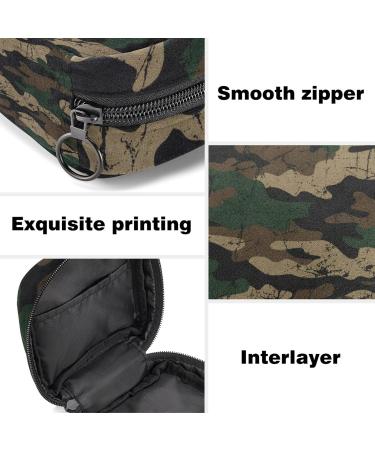 Green Camouflage Menstrual Pad Storage Bag Portable Period Pouch for Teen Girls & Women - Buy Online on GoSupps.com