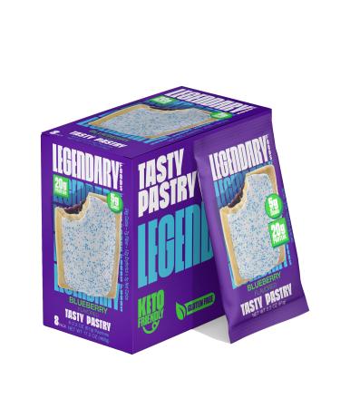 Legendary Foods 20 gr Protein Bar Alternative Tasty Pastry | Low Carb gluten free | Keto Friendly | No Sugar Added | High Protein Snacks | On-The-Go Breakfast | Keto Food - Blueberry (8pk) 2.2 Ounce (Pack of 8)