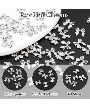 Nayyana 50 PCS Arch Nail Charms | 3D Silver Nail Art Charms & Alloy Straps | DIY Nail Decoration Stones - Buy Online on GoSupps.com