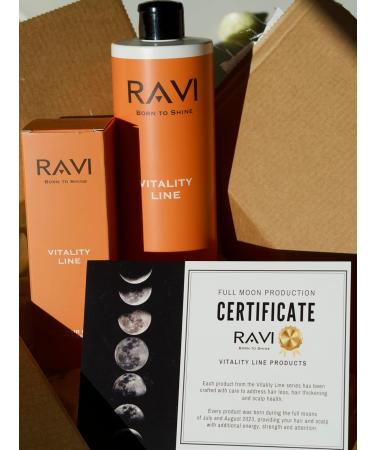 Ravi Vitality Line Shampoo - Combat Hair Loss Stimulate Growth | Full Moon Exclusive 400ml - Buy Online on GoSupps.com