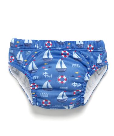 PSS!- Baby swimming pants - Model Sailboat - For babies from 3 to 8 kg - S - Unisex - Multi -colored design - absorbent and reusable - waterproof and convenient - 1 piece of multicolored