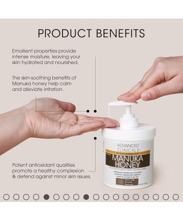 Advanced Clinicals Manuka Honey Hydrating Cream + Vitamin C Brightening Face Gel Cream Set - Buy Online on GoSupps.com