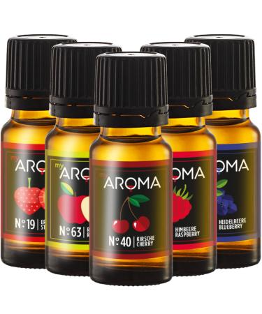 myAROMA | Set: Forest & Meadow - purely natural aroma with fruit & fruit flavor (5x 10ml) | Sugar-free & without sweetener - Buy Online on GoSupps.com