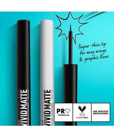 NYX Vivid Matte Liquid Liner - Black 01 - Smear-Resistant Eyeliner - Buy Online on GoSupps.com