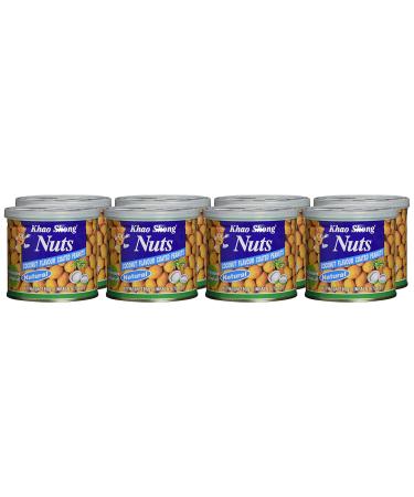 Khao Shong Coconut Flavor Coated Peanuts - Crispy Spicy-Sweet Snack | 8 x 185g International Shipping Available - Buy Online on GoSupps.com