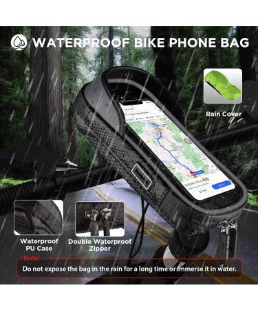 Waterproof 360 Rotatable Mobile Phone Holder for Bicycles - Gray Bracket with Rain Hood for 7 Smartphones & GPS - Buy Online on GoSupps.com