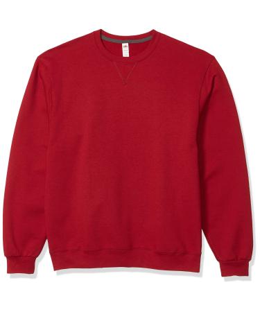 Fruit of the Loom Men's Sofspun Fleece Sweatshirt X-Large Sweatshirt - Cardinal