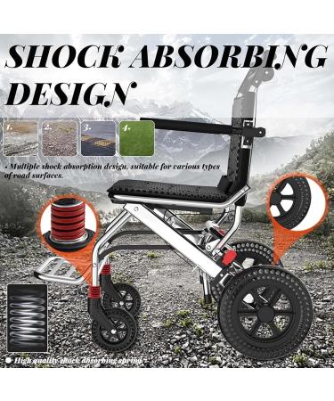 Ultra-Light Transport Wheelchair Travel Wheelchair with Pull Rod Aluminum Wheelchairs for Elderly People Sturdy and Stable for Travel Outdoor Home - Buy Online on GoSupps.com