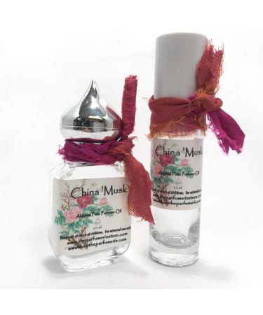 China Musk Perfume Essence Oil Alcohol Free (10 ml.) (China Musk - Arabesque Bottle)