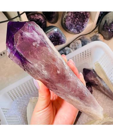 Specimen Natural Amethyst Quartz Cluster Crystal Specimen Scepter Power Gem Reiki Crystal Stone - Buy Online on GoSupps.com
