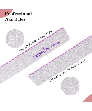 Canvalite 10stk Professional Nail Files for Gel Nails - Washable & Reusable 100/180 Double-Sided Nail Buffer Blocks - Buy Online on GoSupps.com