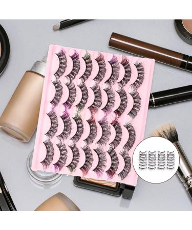 Beavorty 14 Pairs fake eyelashes false lashes lash extension cosmetic lashes cosplay lashes individual lashes cluster lashes lash clusters faux eyelashes Imitation make up extend - Buy Online on GoSupps.com