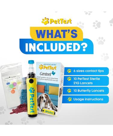 PetTest Genteel Pain-Free Lancing Device for Dogs & Cats - Easy Blood Sugar Monitoring with Sterile Lancets & Tips - 2024 Model - Buy Online on GoSupps.com