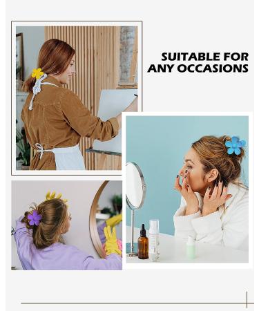 Matte Flower Claw Clips for Hair - 8PCS, Strong Hold, Big Floral Design - Women's Cute Hair Accessories - Buy Online on GoSupps.com