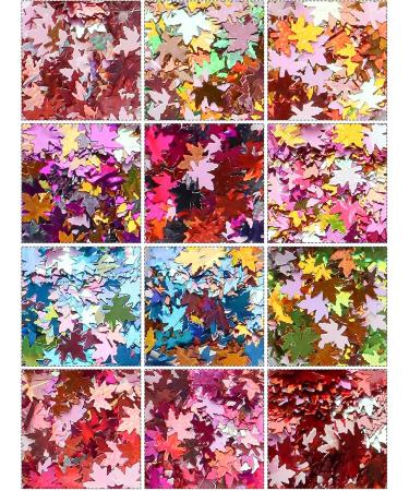 Shop Ebanku Fall Maple Leaf Nail Art Sequins - Autumn Glitter for DIY Nail Designs - Holographic Nail Art Supply - Buy Online on GoSupps.com