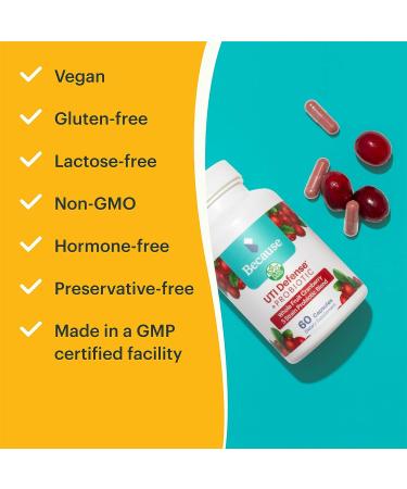 Probiotics Cranberry UTI Defense Capsules for Women - 60 Capsules, Plant Based & Non GMO - Supports Healthy Urinary Tract with Added Bladder Support - Buy Online on GoSupps.com