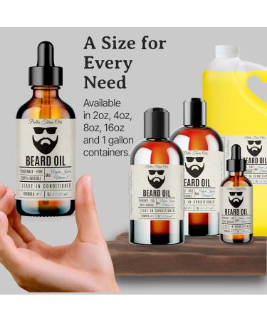 Bella Terra Oils - Beard Oil 8oz - A Luxurious Blend of Natural Organic Vitamin E Organic Jojoba & Argan Oils The Ultimate Beard Softener Vintage Elegance in Every Drop 8 Fl Oz (Pack of 1) - Buy Online on GoSupps.com