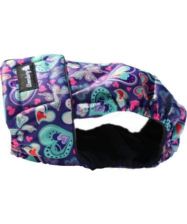 Glenndarcy Medium Female Dog Diapers - Waterproof Fabric with 2 Washable Pads & Butterfly Design - Buy Online on GoSupps.com