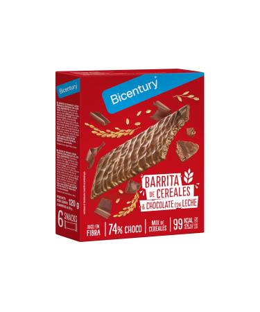 Bicentury - New products - Petite barre nerg tique Bicentury Sarialis Chocolat au lait C r ales (6 uds)