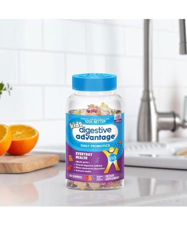 Digestive Advantage Daily Probiotic Gummy for Kids Multi Natural Fruit Flavours 80.0 Count natural fruit flavours 80 Count (Pack of 1) - Buy Online on GoSupps.com