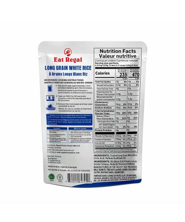 Regal Long-Grain White Rice in Hood & Tray - Ready to Eat in 90 Seconds - Microwavable Nutritious & Delicious - 8.8 Ounce (Pack of 8) - Buy Online on GoSupps.com