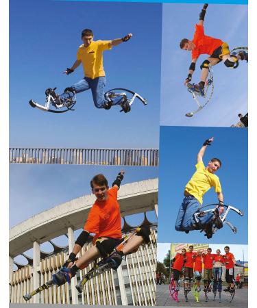 Skyrunner 2018 New Model Jumping Stilts POGO Stilts Kangaroo Shoes Bouncing Spring Stilts Men Women Fitness Exercise Black Load Weight:90-100KG/198-220LBS - Buy Online on GoSupps.com