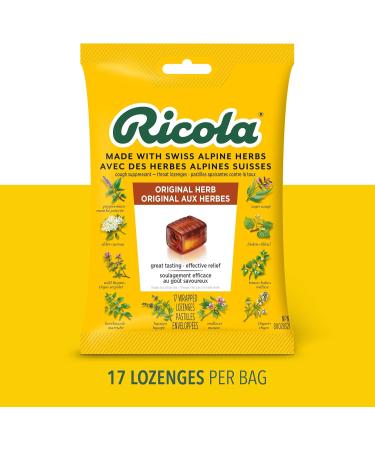 Ricola Original Herb Cough Drops 17 Count Bag - Buy Online on GoSupps.com