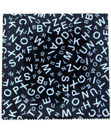 Polyclean microfibre cloth with "letters" motif | Glasses cleaning cloth