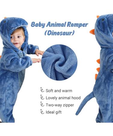 COOKY.D Unisex Winter Hooded Romper Jumpsuit 2-36 Months - Blue (24-30 Months) - Buy Online on GoSupps.com