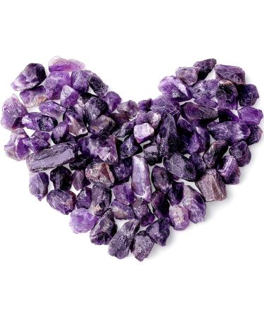 DUQGUHO Amethyst Natural Crystal Quartz Bulk Raw Rough Healing Crystal Stones Reiki Crystal Stone Tumbling Cabbing Fountain Rocks Polishing Cutting Gemstone 0.45 lbs 02 Amethyst - Buy Online on GoSupps.com