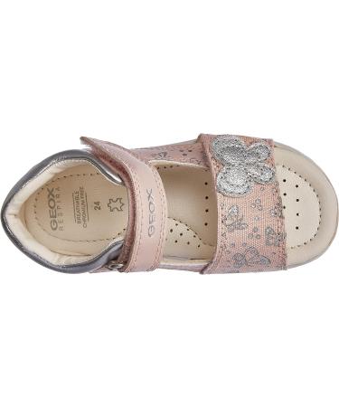 Geox Baby Girl's Sandal Tapuz First Steps 7 UK Child Lt Rose Silver - Stylish and Comfortable Sandals for Your Little One - Buy Online on GoSupps.com