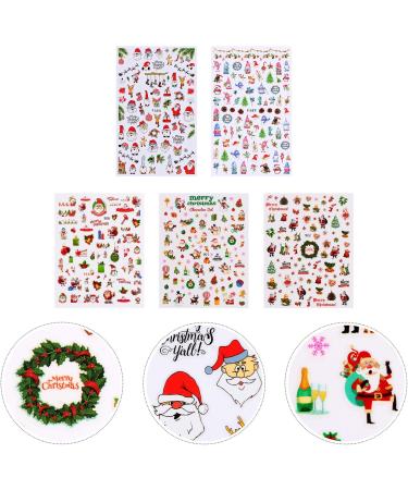 5 Sheets Nail Art Stickers Winter Stickers for Kids Xmas Nail Stickers Decorative Fingernail Stickers Holiday Fingernail Decals Manicure Decals Accessories Christmas Child - Buy Online on GoSupps.com
