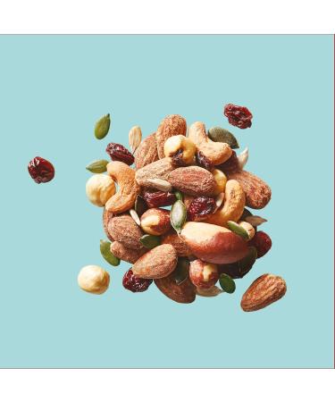 Prana Organic Fuji Fruit & Nut Trail Mix | Premium Salty Blend with Brazil Nuts Almonds Cashews Hazelnuts Thompson Raisins Pumpkin & Sunflower Seeds Cranberries & Algarve Sea Salt | Non-GMO Gluten Free Vegan Snack | 150g - Buy Online on GoSupps.com