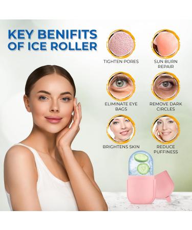 Buy Ice Face Roller Massager - Reusable Silicone Mold for Natural Skin Care De-Puffing Eye Bags & Reducing Migraine Pain | International Shipping Available - Buy Online on GoSupps.com