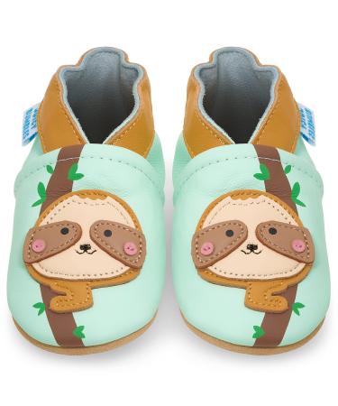 Baby Shoes with Soft Sole - Baby Girl Shoes - Baby Boy Shoes - Leather Toddler Shoes - Baby Walking Shoes 6-12 Months Sloth