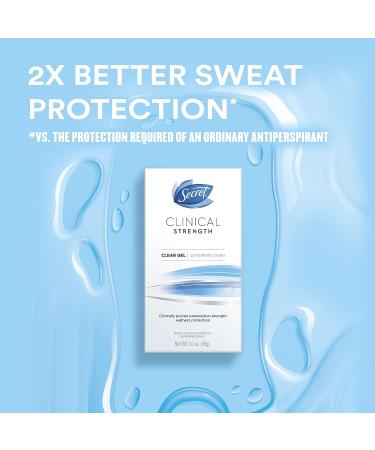 Secret Clinical Strength Clear Gel Women's Antiperspirant & Deodorant - Completely Clean Scent - 1.6 oz - Buy Online on GoSupps.com