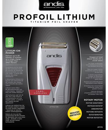 Andis 17150 Pro Foil Lithium Titanium Foil Shaver - Cord/Cordless - Gray - Buy Online on GoSupps.com