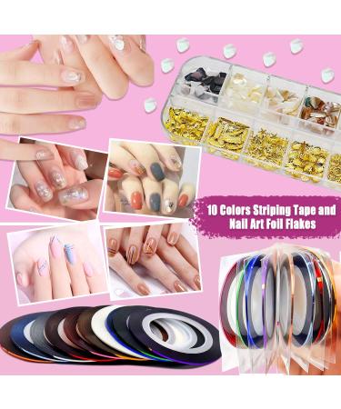 JOYJULY Nail Art Kit: Brushes, Dotting Tools, Rhinestones, Stickers, Glitters & Sequins - Free Pink Included - Buy Online on GoSupps.com