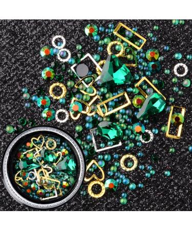 6-Wheel 3D Nail Art Rhinestones Studs Charms Kit - Chameleon Beads & Metal Studs for Punk Nail Art - Micro Caviar Beads Included - Buy Online on GoSupps.com
