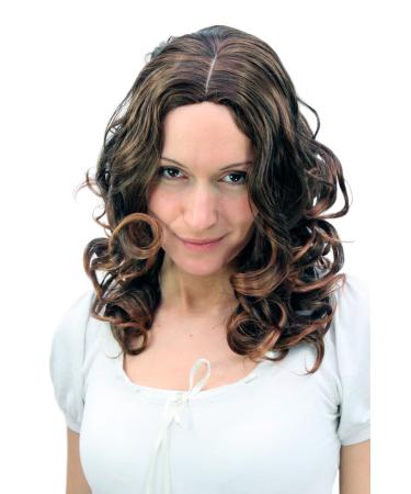 WIG ME UP - F45-2T30 Wig brunette mix middle parting curly long hair