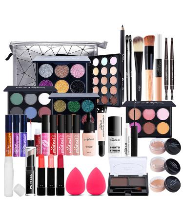 Haikyuu make-up set 37th professional make-up sets with make-up bag make-up case filled women make-up pallet pallet cosmetics eyeshadow lip gloss Christmas gift set 37 pieces