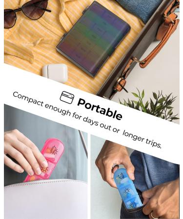 Weekly Pill Organizer - 3 Times A Day 7 Day Pill Box with 180 Wide Open Design - Easy to Fill & Retrieve | Double Protection Case for Vitamins Fish Oil Supplements - Buy Online on GoSupps.com