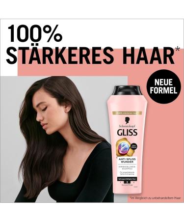 Gliss Miracle Anti-Split Ends Shampoo (250 ml) Shampoo with Ionic Complex and Grape Seed Oil Care Shampoo for Damaged Hair Seals Split Ends Long-Lasting - Buy Online on GoSupps.com
