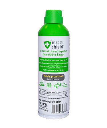Insect Shield Premium Permethrin Spray Insect Repellent for Clothing, Gear, Tents, Last up to 60 Days, Clear (6 Oz Aerosol)