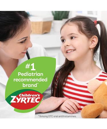 Zyrtec Children's Allergy Syrup - 24 Hour Relief - Cetirizine HCl Antihistamine - Grape Flavor - 8 fl. oz - Dye-Free & Sugar-Free - Buy Online on GoSupps.com