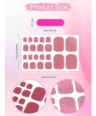 Kalolary Toenail Polish Stickers - 16 Sheets Full Cover Self Adhesive Toe Nail Art Decals for Pedicure - DIY Feet Nail Design Decorations - Buy Online on GoSupps.com