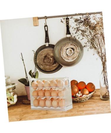PRETYZOOM Egg Storage Box Eggs Egg Holder for Fridge Egg Container for Refrigerator Egg Tray Egg Box Dedicated 25.2X19.5CM As Shown - Buy Online on GoSupps.com