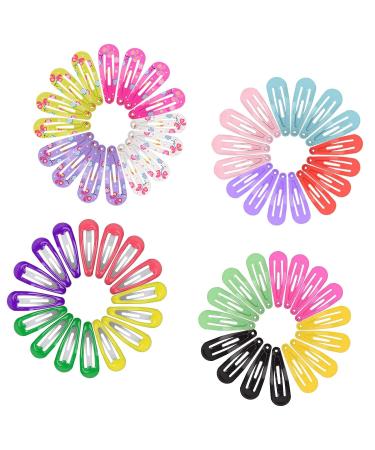100 Pcs Mini Snap Hair Clips for Little Girls | 1 Inch Metal Barrettes for Toddlers | Kids Hair Accessories in Multicolor - Buy Online on GoSupps.com